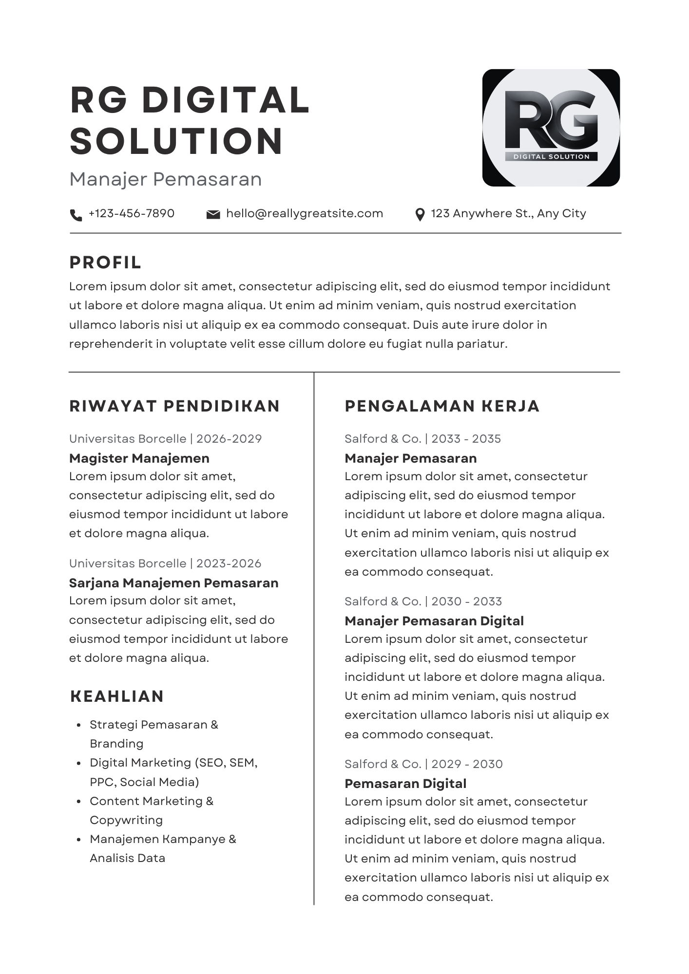 Professional CV Design 6
